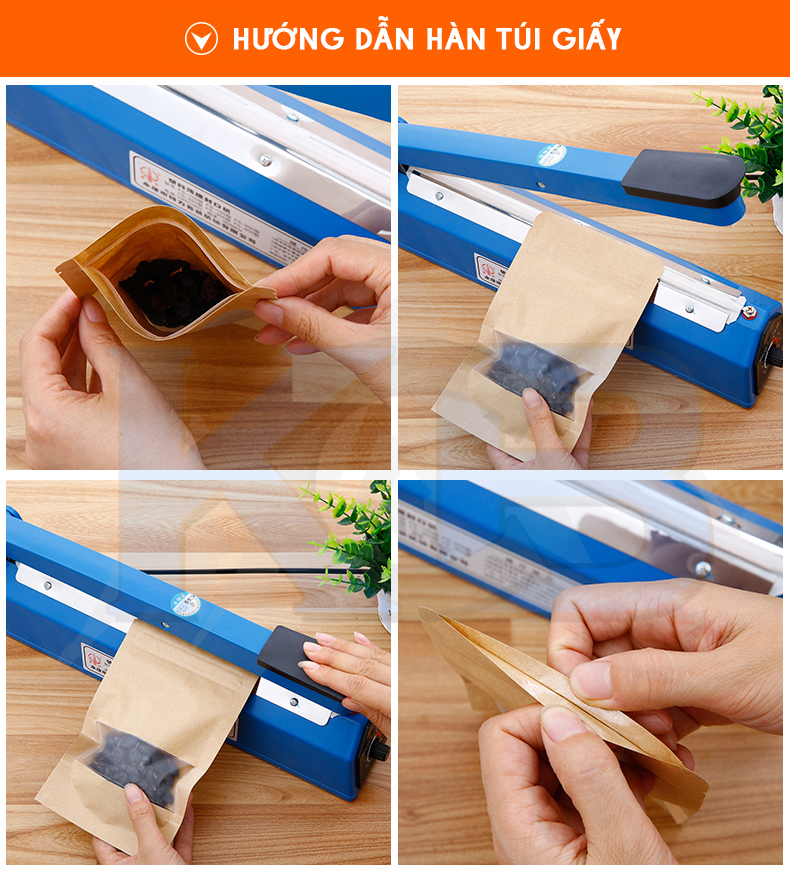 máy hàn miệng túi dập tay